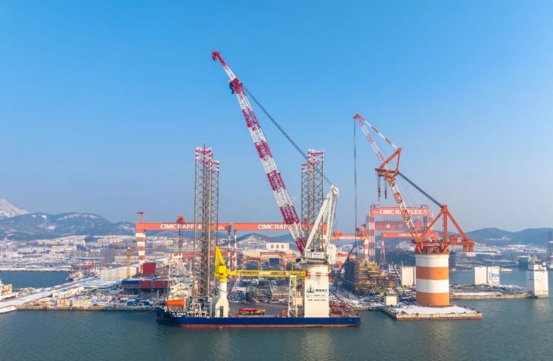 開和爭流勇奮楫，國之重器向深藍|我國最新一代風電安裝船“博強3060”在煙臺交付(圖3)